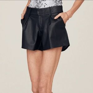 David Lerner faux leather shorts